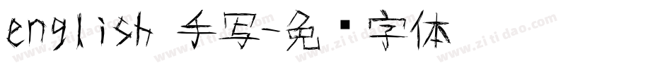 english 手写字体转换